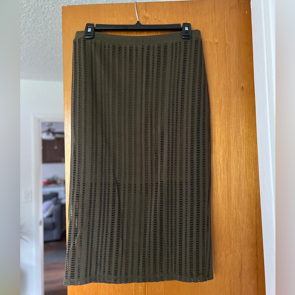 Alexander Wang army green elastic shirt